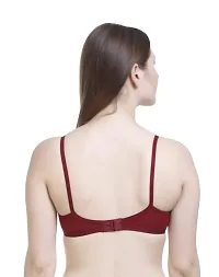 Arousy Women's Padded Lace Cotton Non Wired Full Coverage T-Shirt Bra|Shaper Bra|Push up Bra |Teenage Bra|Regular Use Bra|Comfortable Bra|Free Bra Hook Extender|-thumb3