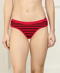 Beach Curve- Women Cotton Silk Hipster Multicolor Panties Combo  Cotton ( Pack of 6 ) ( Color : RedBluePinkBlackBlueGrey ) ( Pattern : Solid ) ( Size : M )-thumb1