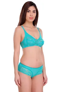 Arousy Bra Panty Set|Sexy Lingerie for Honeymoon Sex|Lingerie Set for Women|Bra Panty Set for Women|Babydolls Sexy Lingerie for Honeymoon| Sexy Lingerie|Women's Cotton Bra Panty Set for Women| Green-thumb1