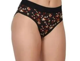 Women Cotton Silk Hipster Multicolor Panties Combo  Cotton ( Pack of 3 ) ( Color : BlackRedMaroon ) ( Pattern : Solid ) ( Size : M )-thumb1