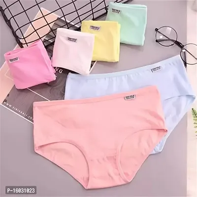 Women Cotton Silk Hipster Multicolor Panties Combo  Cotton ( Pack of 1 ) ( Color : 4 ) ( Pattern : Solid ) ( Size : M )-thumb2