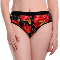 Beach Curve- Women Cotton Silk Hipster Multicolor Panties Combo  Cotton ( Pack of 6 ) ( Color : RedPurpleBluePinkGreenPurple ) ( Pattern : Solid ) ( Size : M )-thumb1