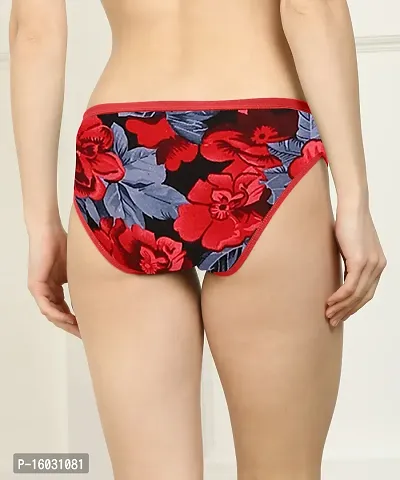 Women Cotton Silk Hipster Multicolor Panties Combo  Cotton ( Pack of 6 ) ( Color : RedBlueBrownRedYellowBlue ) ( Pattern : Solid ) ( Size : M )-thumb4