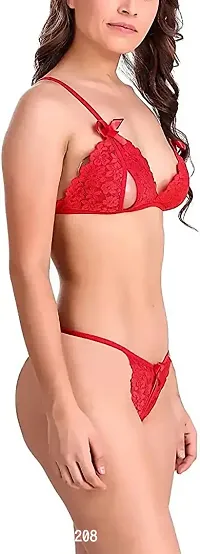 Stylish Fancy Cotton Bra  Panty Set For Women Pack Of 2-thumb3