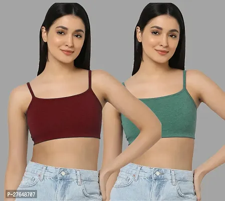 Stylish Multicoloured Cotton Solid Bras For Women