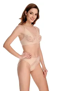 Stylish Fancy Cotton Bra  Panty Set For Women Pack Of 1-thumb1