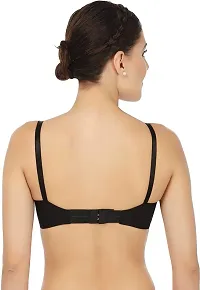 Arousy Women's Non-Wired Full Cup Cotton Bra Black-thumb1