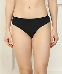 Beach Curve- Women Cotton Silk Hipster Multicolor Panties Combo  Cotton ( Pack of 6 ) ( Color : BlackBlackBlackBlackBlackBlack ) ( Pattern : Solid ) ( Size : M )-thumb1