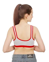 Arousy Women?s Cotton Sports Bra|Gym Bra|Yoga Bra|Running Bra|Teenage Bra|Sports Bra Combo (Pack of 1) (Color : Red) (Size : 40)-thumb2