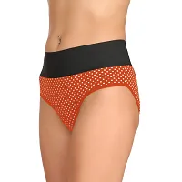 Stylish Red Cotton Silk Self Pattern Briefs For Women-thumb2