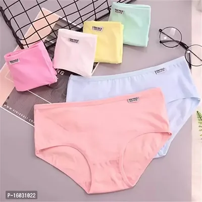 Women Cotton Silk Hipster Multicolor Panties Combo  Cotton ( Pack of 1 ) ( Color : 3 ) ( Pattern : Solid ) ( Size : M )-thumb2