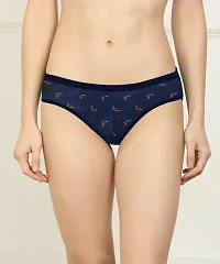 Beach Curve- Women Cotton Silk Hipster Multicolor Panties Combo  Cotton ( Pack of 6 ) ( Color : RedBlueBrownRedYellowBlue ) ( Pattern : Solid ) ( Size : M )-thumb1