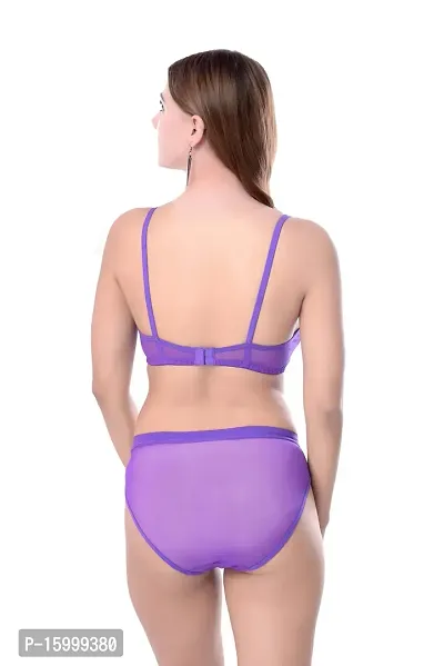 purple cotton bras and panty set