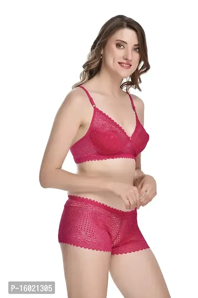 Stylish Fancy Net Bra  Panty Set For Women Pack Of 2-thumb2