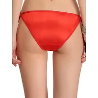 AROUSY Stretchy Satin Sexy Panty Set, Soft Shiny Beachwear Set, Swimwear Bikini-thumb3