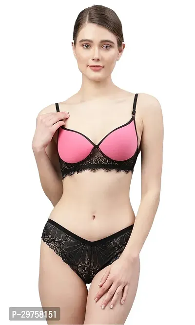 Trendy Net Bra Panty Set-thumb0