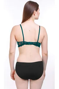 Arousy Fashion Honeymoon Lingerie Set Cotton Bra Panties Set for Women|Bra Panty Set |Bra Panty Set for Women with Sexy|Undergarments|Lingerie Set for Women for Sexy Honeymoon| Blue,Green-thumb3