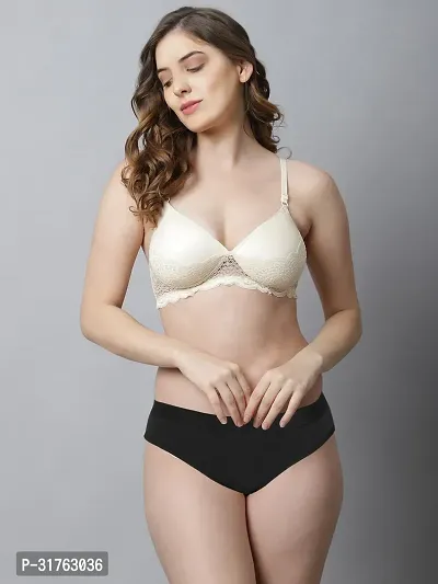 Stylish Cotton Solid Combo Bra and Panty set for Women-thumb5