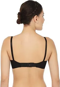 Arousy Women's Non-Wired Full Cup Cotton Bra Black,Brown-thumb2