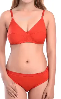 Beach Curve-Women's Cotton Bra Panty Set for Women Lingerie Set Sexy Honeymoon Undergarments (Color : Red)(Pack of 1)(Size :30) Model No : Ruchi SSet-thumb4