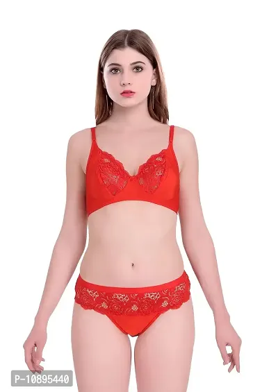 Buy Fashiol Women's Laced Non-Padded Non-Wired Full-Coverage Lingerie Set  Hot and Sexy Set Super-Fit Design Seamless Cups and Full-Support Sexy Lace Net  Bra Nightwear with Adjustable Strap Pack of 1 at