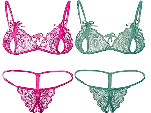 Stylish Bra And Panty Set For Women Pack Of 2