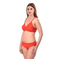 Beach Curve-Women's Cotton Bra Panty Set for Women Lingerie Set Sexy Honeymoon Undergarments (Color : Red)(Pack of 1)(Size :30) Model No : Ruchi SSet-thumb2