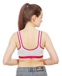 Arousy Women?s Cotton Sports Bra|Gym Bra|Yoga Bra|Running Bra|Teenage Bra|Sports Bra Combo (Pack of 1) (Color : Pink) (Size : 34)-thumb2