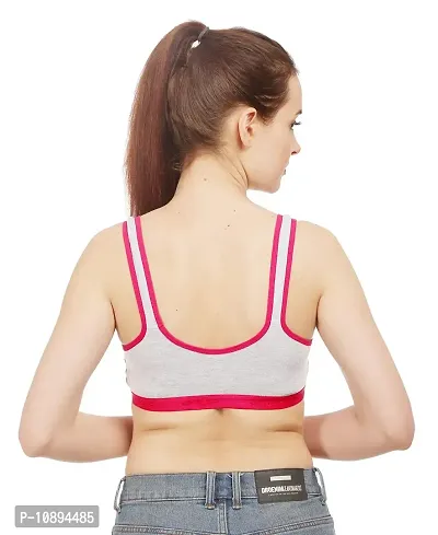 Arousy Women?s Cotton Sports Bra|Gym Bra|Yoga Bra|Running Bra|Teenage Bra|Sports Bra Combo (Pack of 1) (Color : Pink) (Size : 34)-thumb3