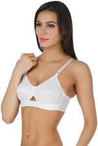 Arousy Women's Non-Wired Full Cup Cotton Bra White-thumb3