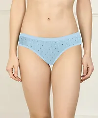 Women Cotton Silk Hipster Multicolor Panties Combo  Cotton ( Pack of 6 ) ( Color : BluePinkYellowBlackBlueGrey ) ( Pattern : Solid ) ( Size : M )-thumb1