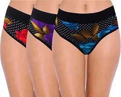 Women Cotton Silk Hipster Multicolor Panties Combo  Cotton ( Pack of 6 ) ( Color : RedPurpleBluePinkGreenPurple ) ( Pattern : Solid ) ( Size : M )-thumb4