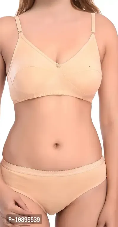 Beach Curve-Women's Cotton Bra Panty Set for Women Lingerie Set Sexy Honeymoon Undergarments (Color : Brown)(Pack of 1)(Size :34) Model No : Ruchi SSet-thumb5