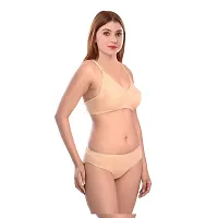 Beach Curve-Women's Cotton Bra Panty Set for Women Lingerie Set Sexy Honeymoon Undergarments (Color : Brown)(Pack of 1)(Size :34) Model No : Ruchi SSet-thumb1