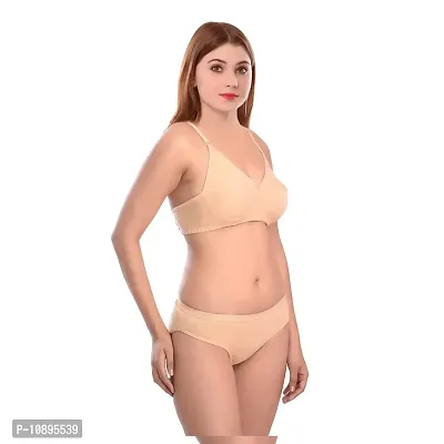 Beach Curve-Women's Cotton Bra Panty Set for Women Lingerie Set Sexy Honeymoon Undergarments (Color : Brown)(Pack of 1)(Size :34) Model No : Ruchi SSet-thumb2