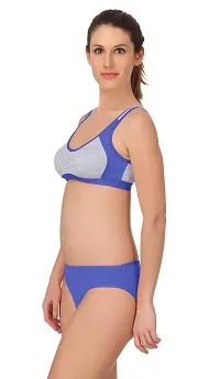 Arousy Women's Bra Panty Set Blue-thumb2