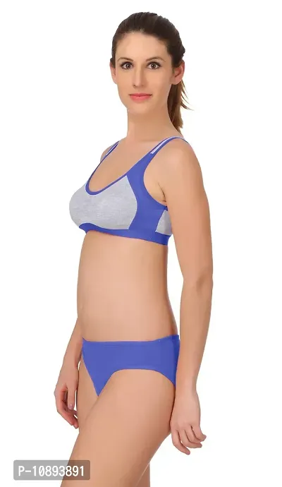 Arousy Women's Bra Panty Set Blue-thumb3