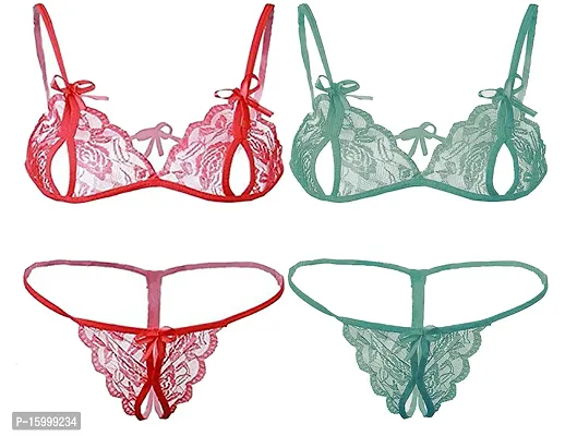 Buy Stylish Fancy Cotton Bra Panty Set For Women Pack Of 2 Online In India  At Discounted Prices