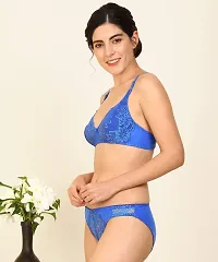 Arousy Sexy Honeymoon Wear Bra Panty Set. Bra Panty Set for Women| Bikini Set for Women for Beach| Lingeries for Women|Lingerie Set| | Bra Panty Set Blue-thumb1