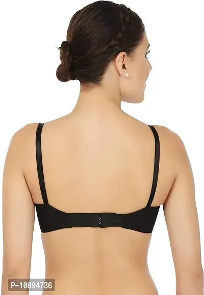 Arousy Women's Non-Wired Full Cup Cotton Bra Black,Brown-thumb3