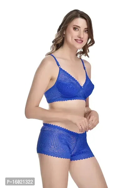 Stylish Fancy Net Bra  Panty Set For Women Pack Of 2-thumb2