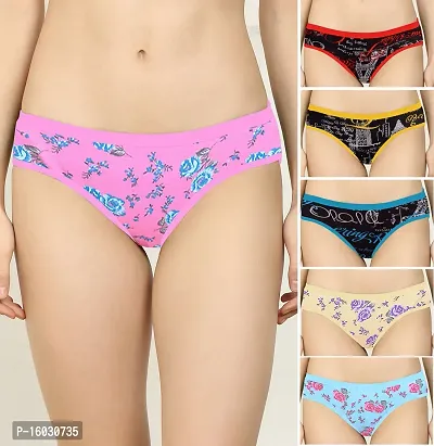 Women Cotton Silk Hipster Multicolor Panties Combo  Cotton ( Pack of 6 ) ( Color : PinkBlueYellowRedYellowGreen ) ( Pattern : Solid ) ( Size : M )