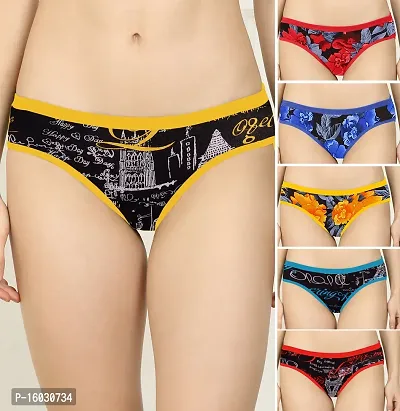 Women Cotton Silk Hipster Multicolor Panties Combo  Cotton ( Pack of 6 ) ( Color : RedYellowBlueRedGreenYellow ) ( Pattern : Solid ) ( Size : M )