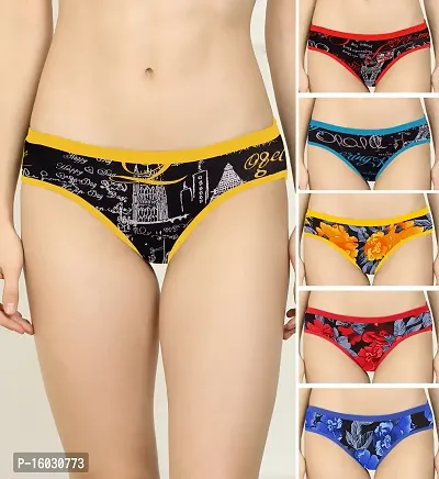 Women Cotton Silk Hipster Multicolor Panties Combo _100% Cotton ( Pack of 6 ) ( Color : YellowRedBlueRedYellowBlue ) ( Pattern : Solid ) ( Size : M )-thumb0
