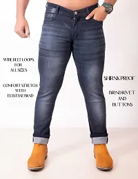 FANG JEANS Denim Stretchable  Comfortable Mid Rise Regular Fit Casual Jeans for Men-thumb1