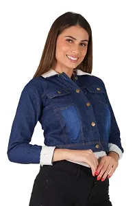 Classic Denim Solid Jacket for Women-thumb1