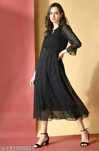 ORWIYA-GEORGETTE-POLKA -DRESS-BLACK-thumb1