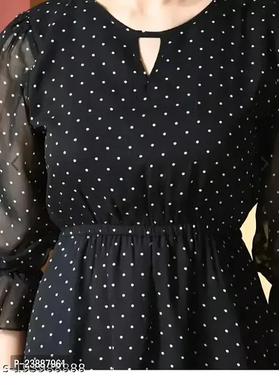 ORWIYA-GEORGETTE-POLKA -DRESS-BLACK-thumb4