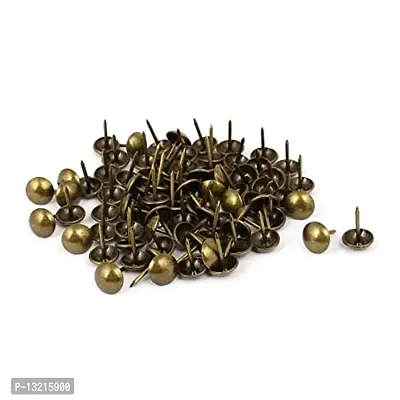 7/16-Inch Dia Iron Round Head Upholstery Tack Nail Bronze Tone 80Pcs