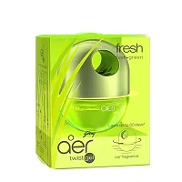 Car Inn aer Twist Car Air Freshener | Car Accessories | Fresh Lush Green 45g  Each  Pack of 2-thumb1